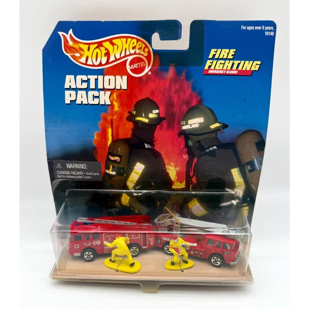 Vintage Hot Wheels Action Pack Fire Fighting Emergency Alarm 1997 Sealed NIP